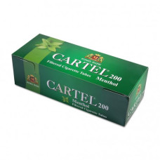 Гильзы для сигарет Cartel Menthol Carbon угольный фильтр. 200 шт.