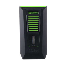 Зажигалка для сигар Colibri Slide два турбо-пламени черно-зеленая LI850T16