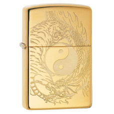 Зажигалка ZIPPO 49024 Tiger Dragon Design High Polish Brass