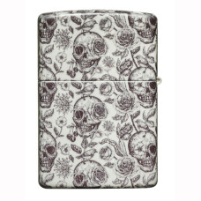 Зажигалка ZIPPO 49458 Skeleton Design Glow in the Dark Green