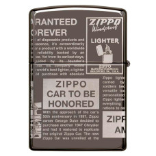 Зажигалка ZIPPO 49049 Newsprint Design Black Ice