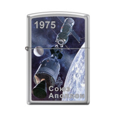 Зажигалка ZIPPO 250 Soyuz Apollo High Polish Chrome