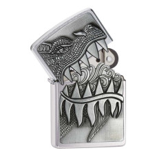 Зажигалка ZIPPO 28969 Fire Breathing Dragon Brushed Chrome