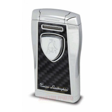 Зажигалка Lamborghini TTR011023 Agro Chrome Polish w/Black and Red Carbon Fiber