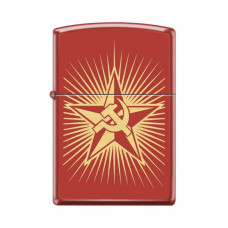 Зажигалка Zippo 233 Russian Hammer Sickle серп и молот и звезда Red Matte