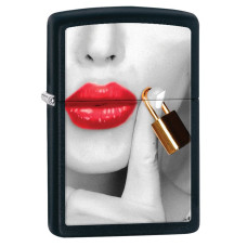 Зажигалка Zippo 29089 Locked Lips Black Matte