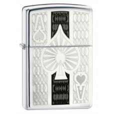 Зажигалка Zippo 24196 Ace High Polish Chrome